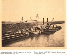 Canton barge unloading dredger