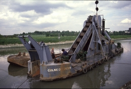 Colne Dredger, The Hythe, Colchester 1990, image by Chris Allen