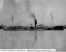 Dredge Delaware underway 2 February 1938, location u