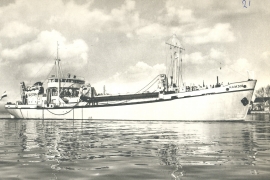 H.A.M. 302 - suction hopper dredger with pipe to the front