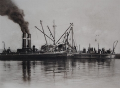 Württemberg barge unloading dredger