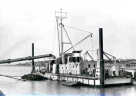 Spaarne II barge unloading dredger