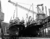 Wear Hopper nos 3 and 4 welded together for their launching (Image from Tyne and Wear Museum