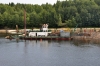Svir river by the Ladago lake   in St. Petersburg. Date 1 august 2013