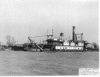 Dredge Morgan tied up to a dock, 10 February 1938, Savannah, GA